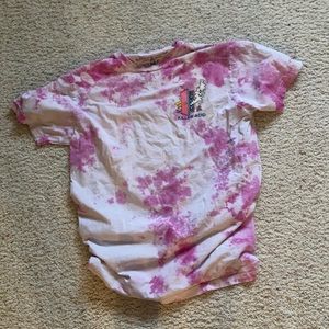 pink tie-dye killer acid print t shirt
